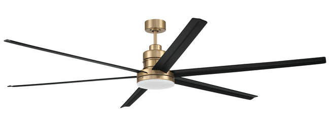 MND80SBFB6-NWF - Mondo 80" Ceiling Fan no Wifi 80" 6 Blade Ceiling Fan with Light Kit - Satin Brass