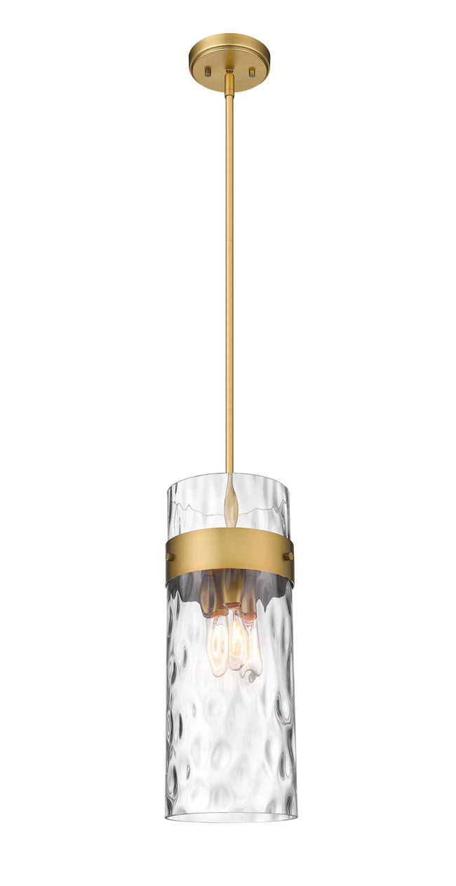 3035P9-RB - Fontaine 3 Light 9" Pendant - Rubbed Brass