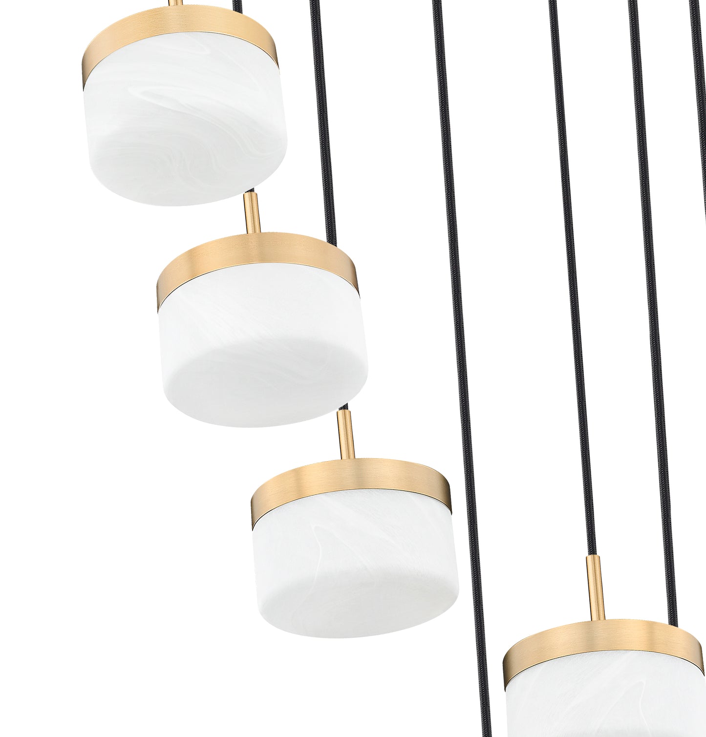827P6-7R-MGLD-LED - Renaud 7 Light 21" Chandelier - Modern Gold