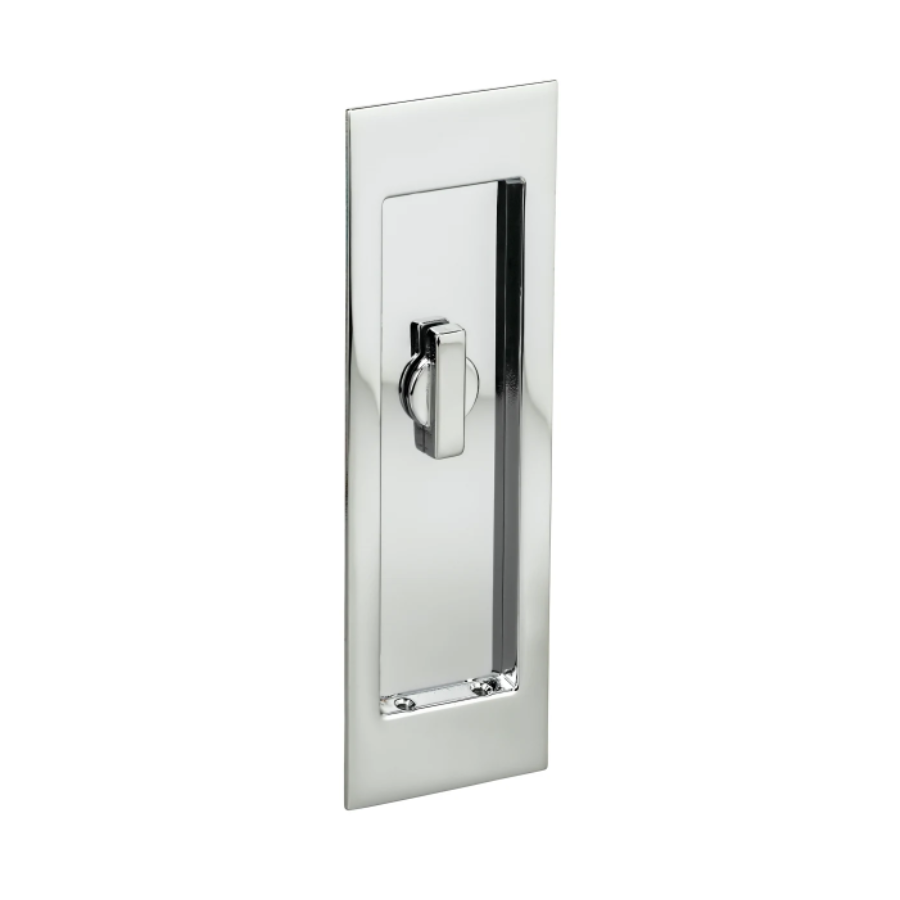 Rectangular Privacy Lock 7035/L.26 - Large Rectangle Privacy Pocket Door Mortise Lock - Polishe ...