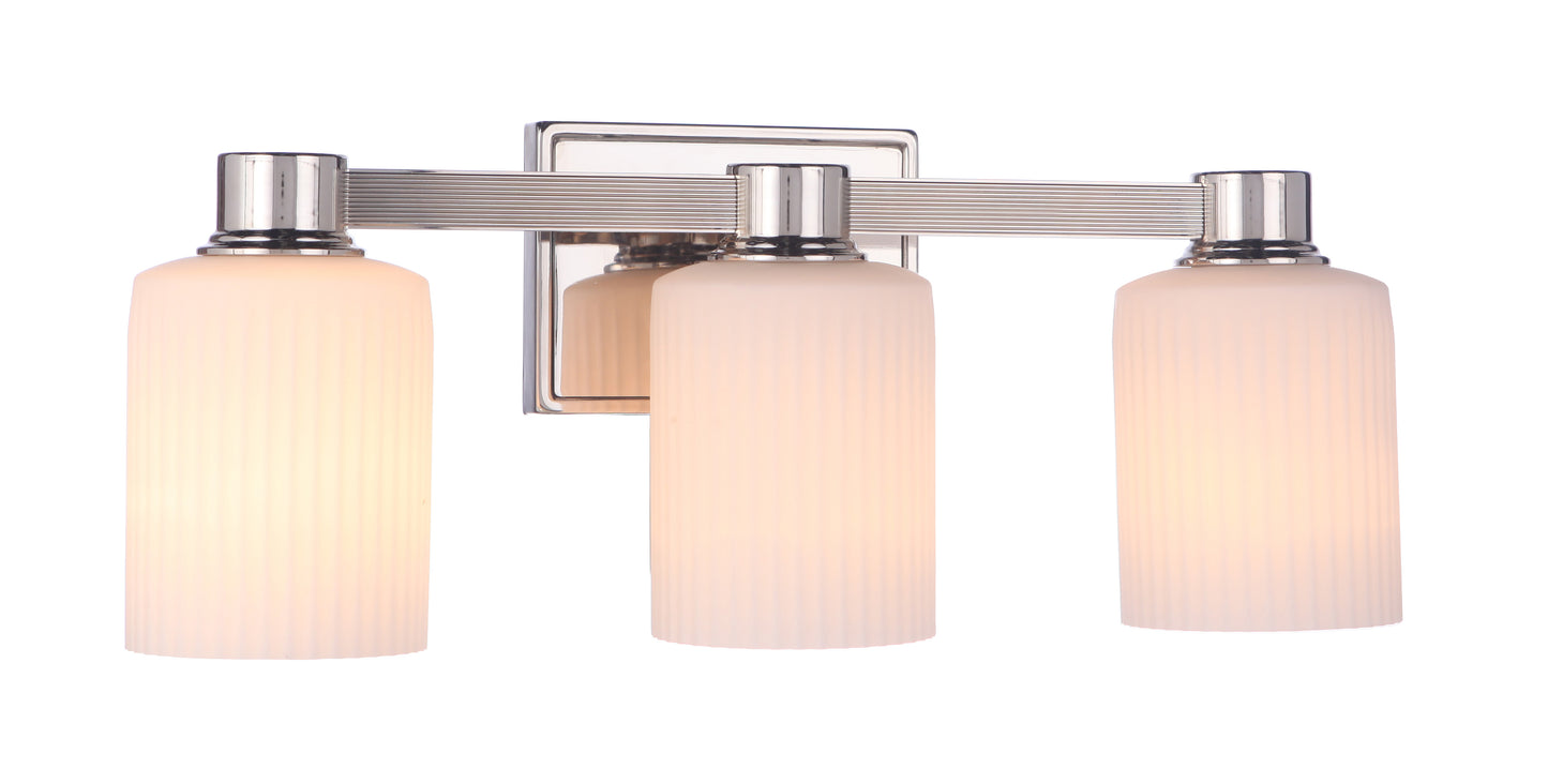 12920PLN3 - Bretton 3 Light 20" Wide Vanity Light - Polished Nickel