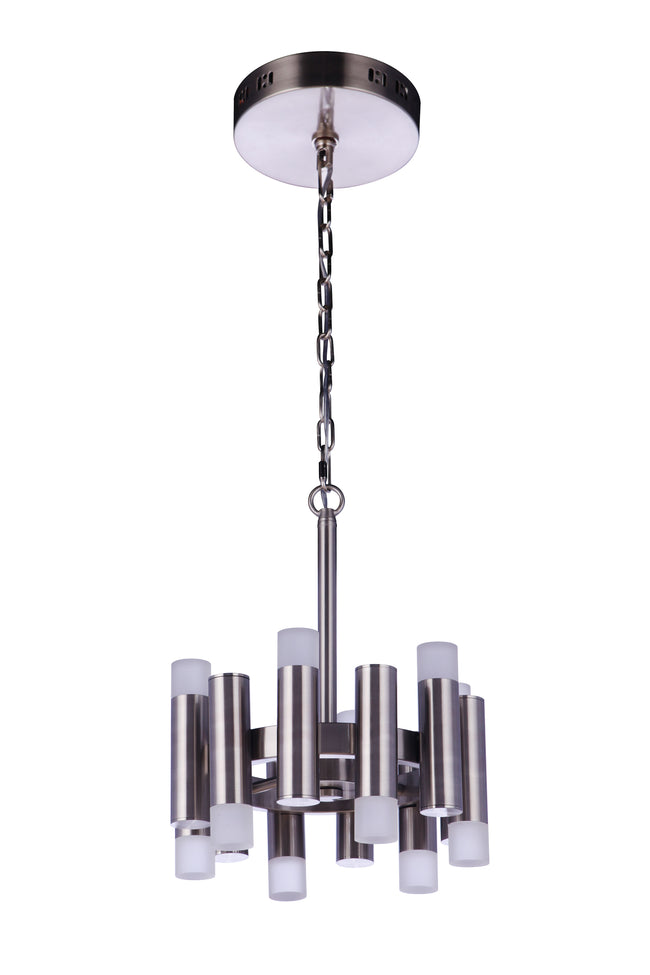 57552-BNK-LED - Simple Lux 12 Light 12" High Semi Flush Mount - Brushed Nickel