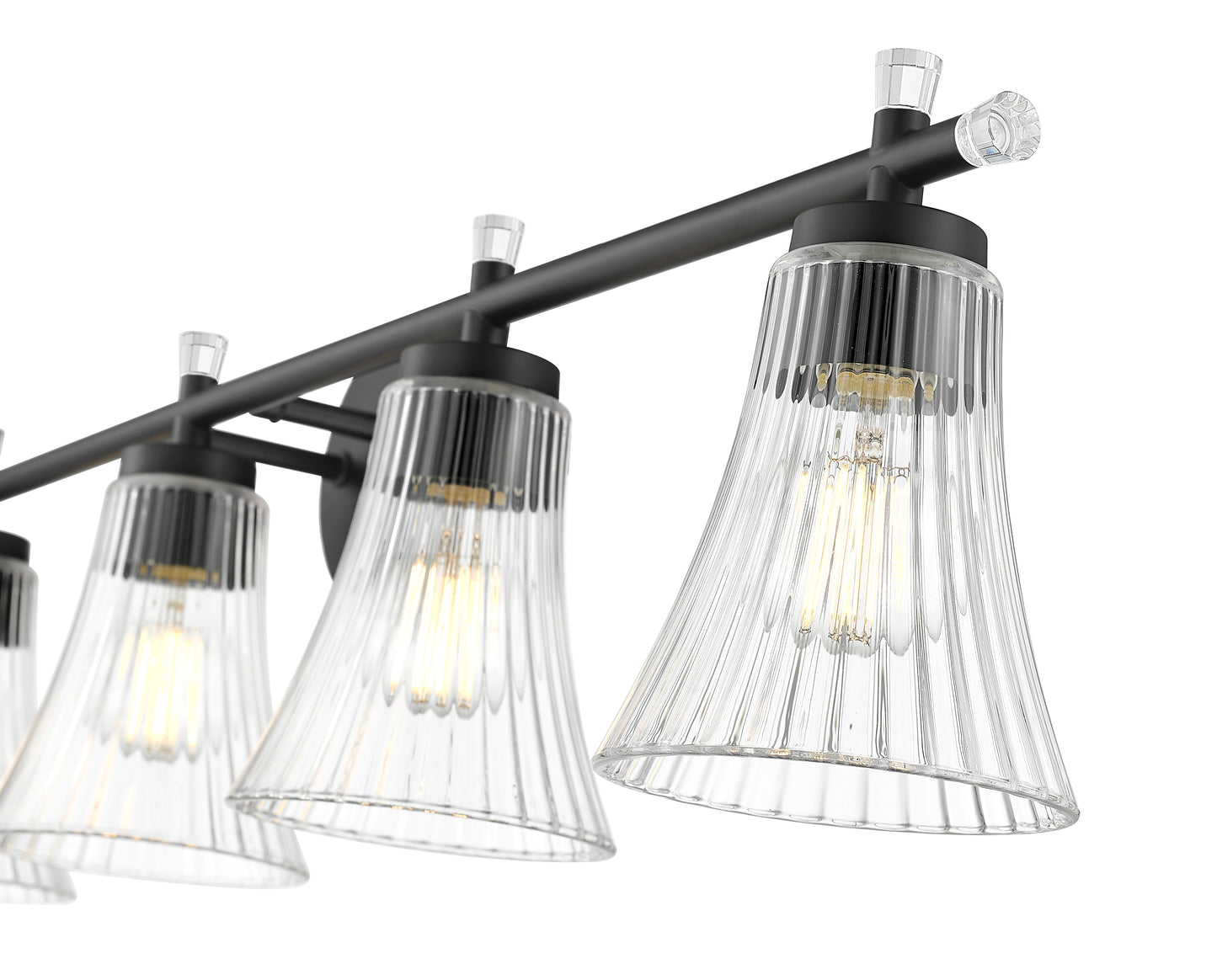 7519-5V-MB - Belle 5 Light 42" Vanity - Matte Black
