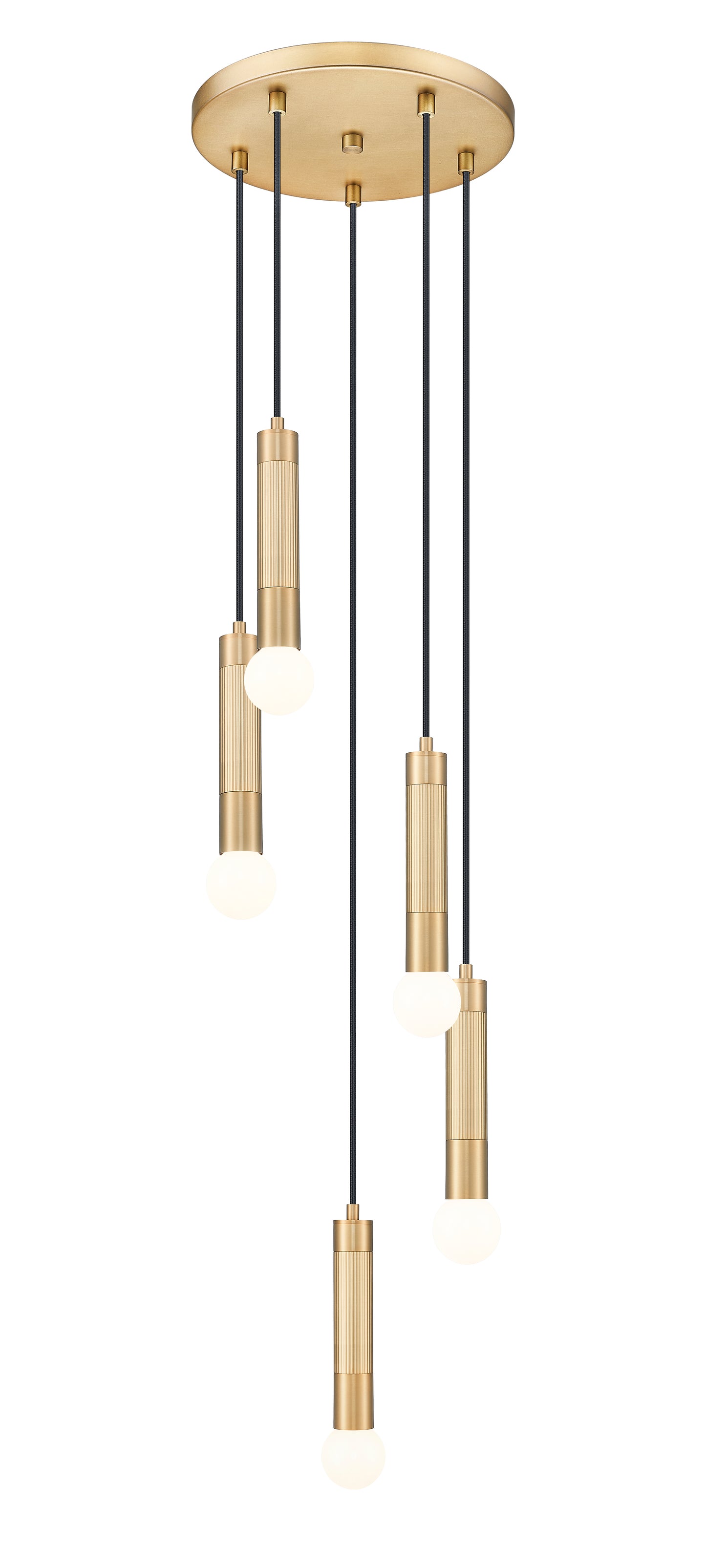 1956P-5R-MGLD - Stari 5 Light 12" Chandelier - Modern Gold