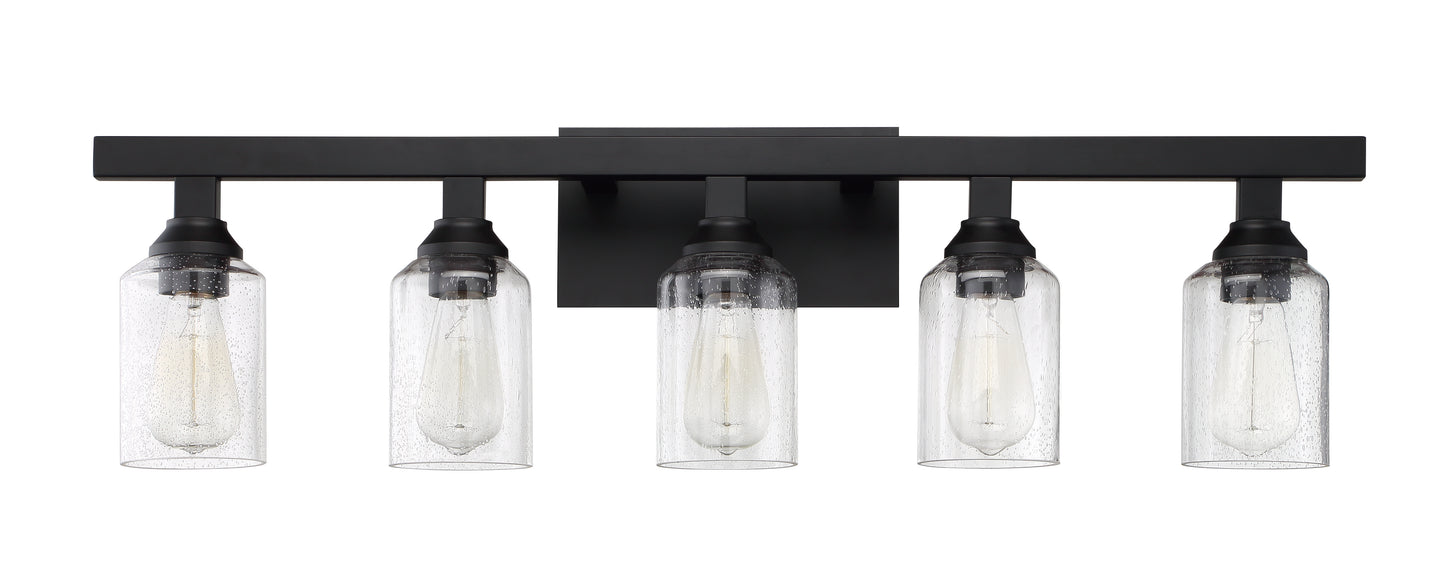 53105-FB - Chicago 5 Light 36" Wide Vanity Light - Flat Black