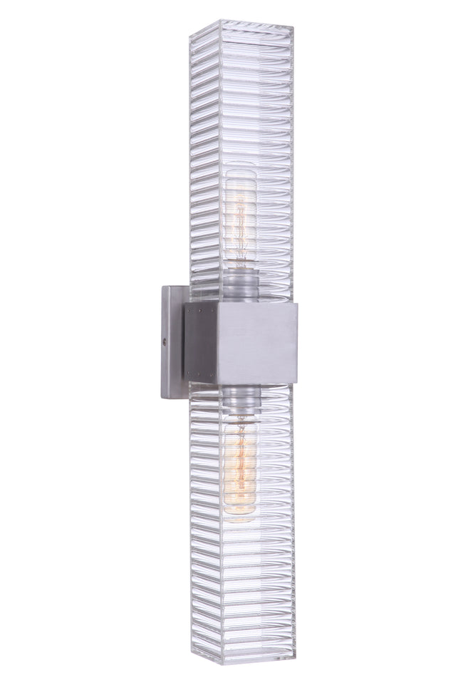 ZA4510-SA - Ridge 2 Light 24" High Outdoor Wall Lantern - Satin Aluminum