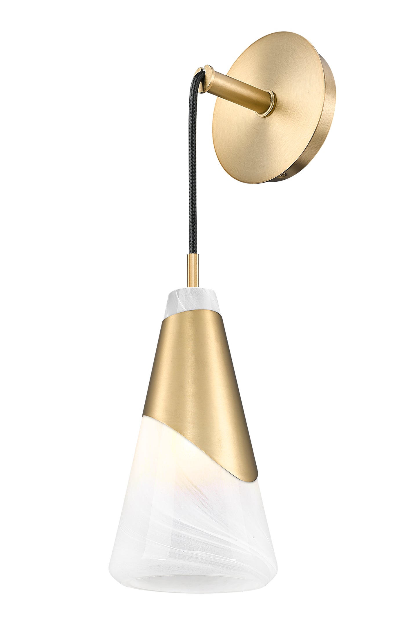 828-1S-MGLD - Aimie 1 Light Wall 20" Sconce - Modern Gold
