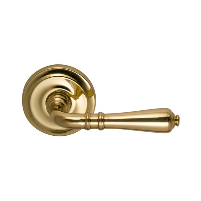 752/00C.PR3A -Privacy Traditions - Right Handed Lever - Radial Rosette - Polished Brass Unlacquered