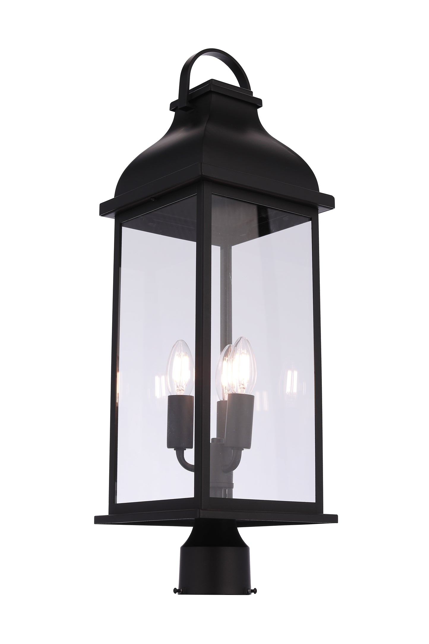 ZA7225-MN - Bent Tree 3 Light 26" High Outdoor Post - Midnight