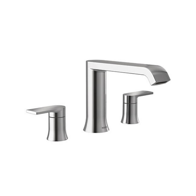 T908 - Genta LX Two-Handle Low Arc Roman Tub Faucet - Trim Only - Chrome