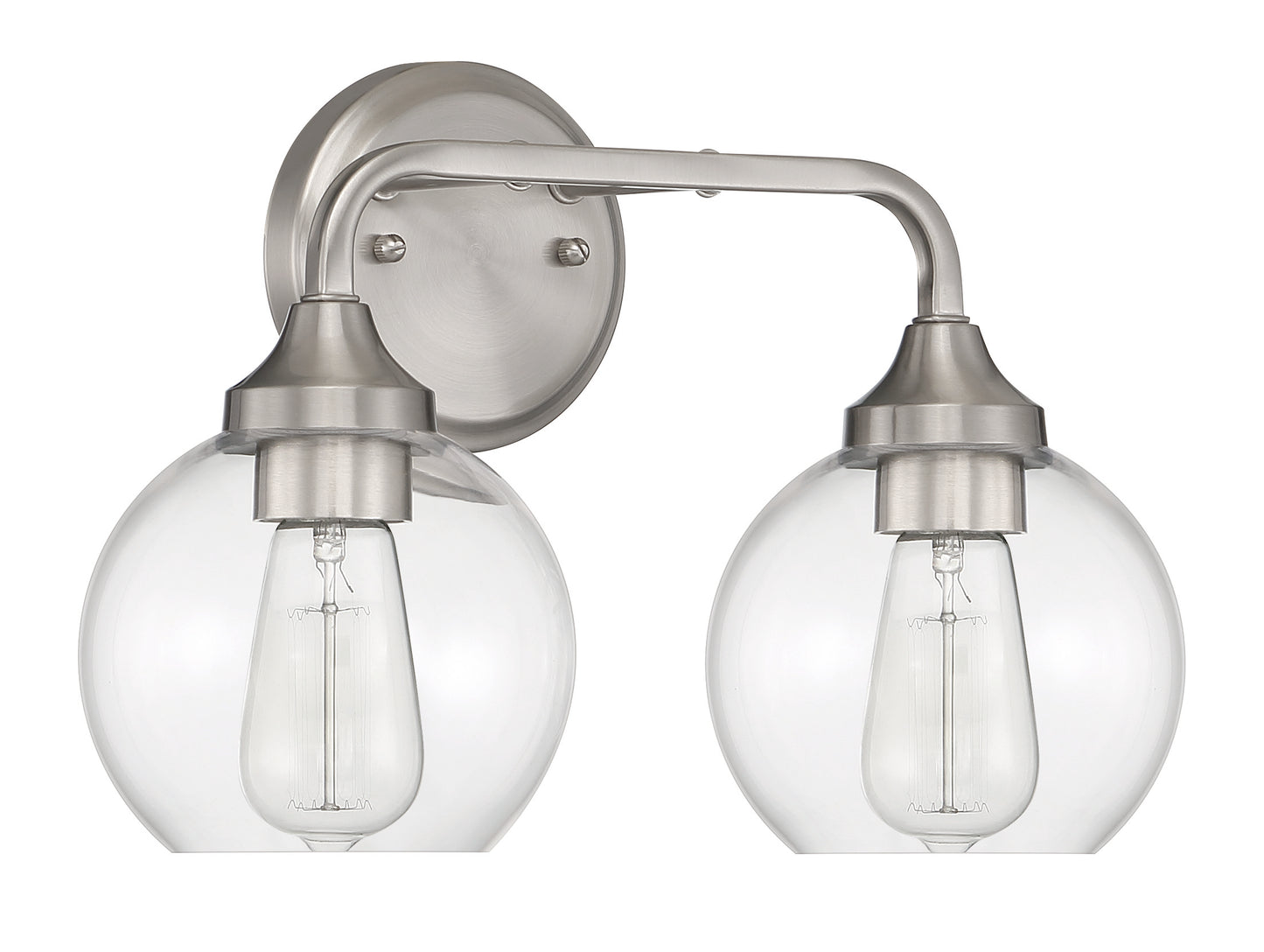 56202-BNK - Glenda 2 Light 14.75" Wide Vanity Light - Brushed Nickel