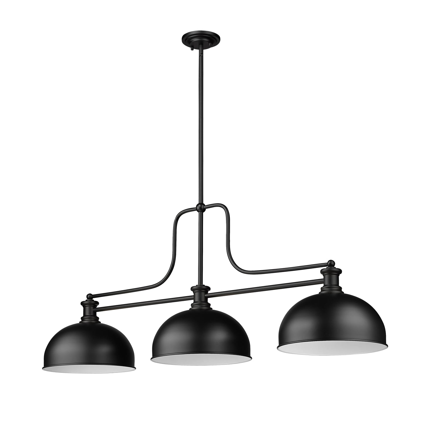 725-3MB-D13MB - Melange 3 Light 52" Billiard - Matte Black