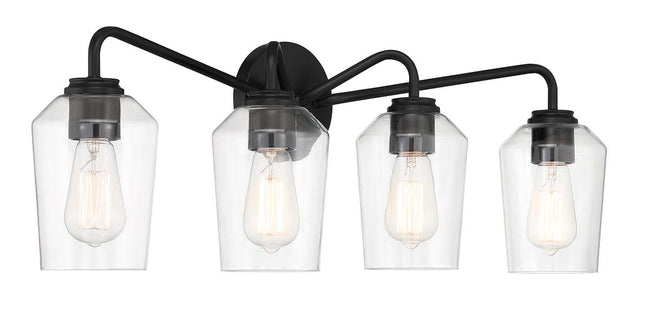 56104-FB - Shayna 4 Light 31" Wide Vanity Light - Flat Black