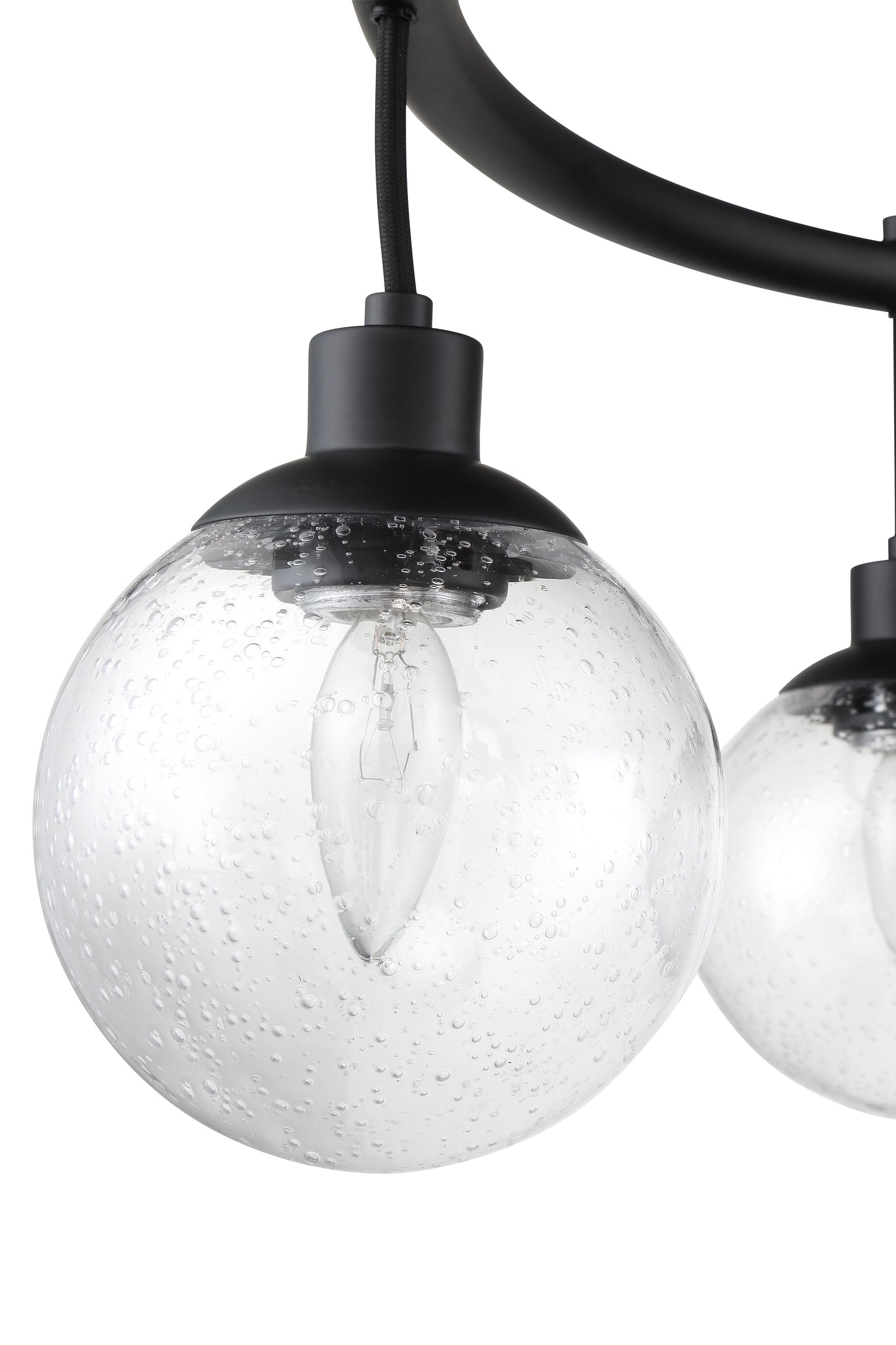 53326-FB - Que 6 Light 28" Wide Chandelier - Flat Black