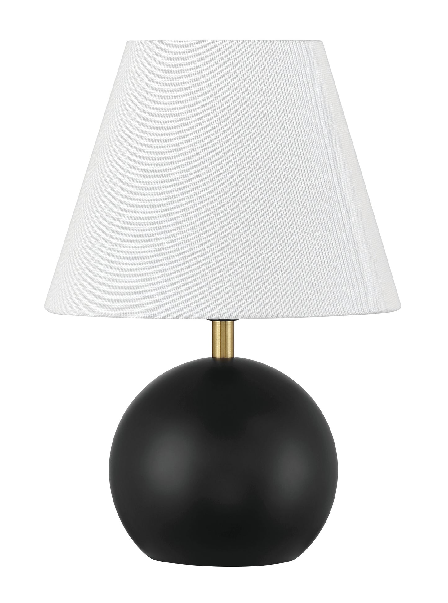87012FBSB-T - Olive 1 Light 11.57" High Table Lamp - Flat Black / Satin Brass