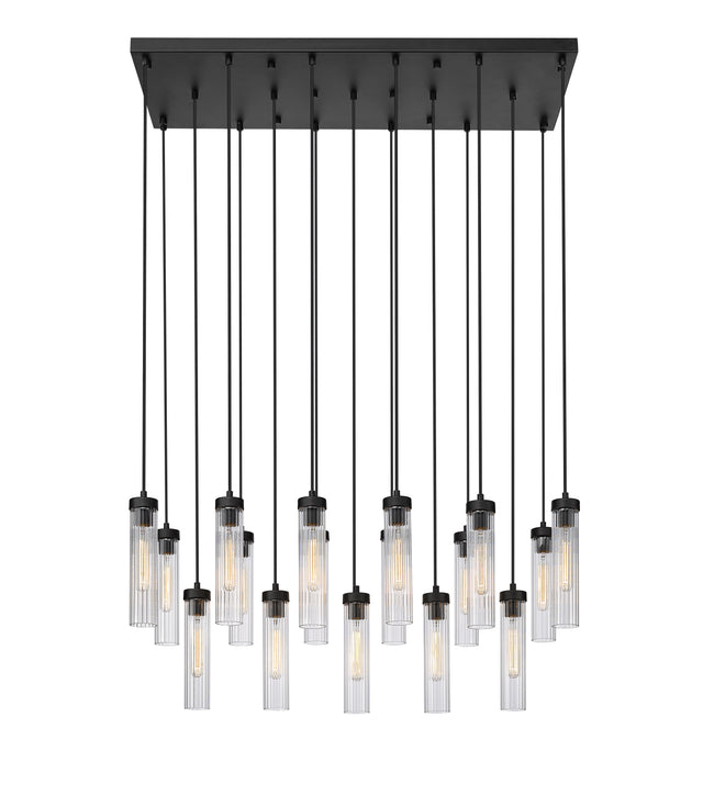 740P-17L-MB - Beau 17 Light Linear 42" Chandelier - Matte Black