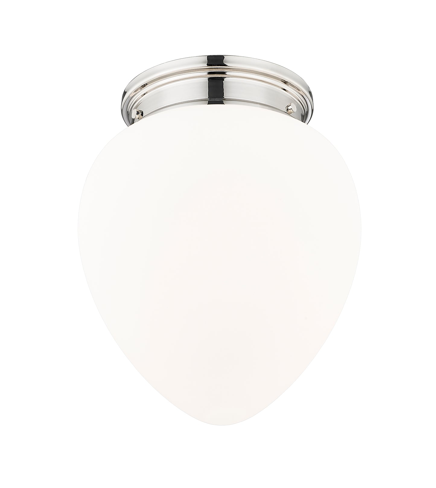 1945F12-PN - Gideon 1 Light Flush 12" Mount - Polished Nickel