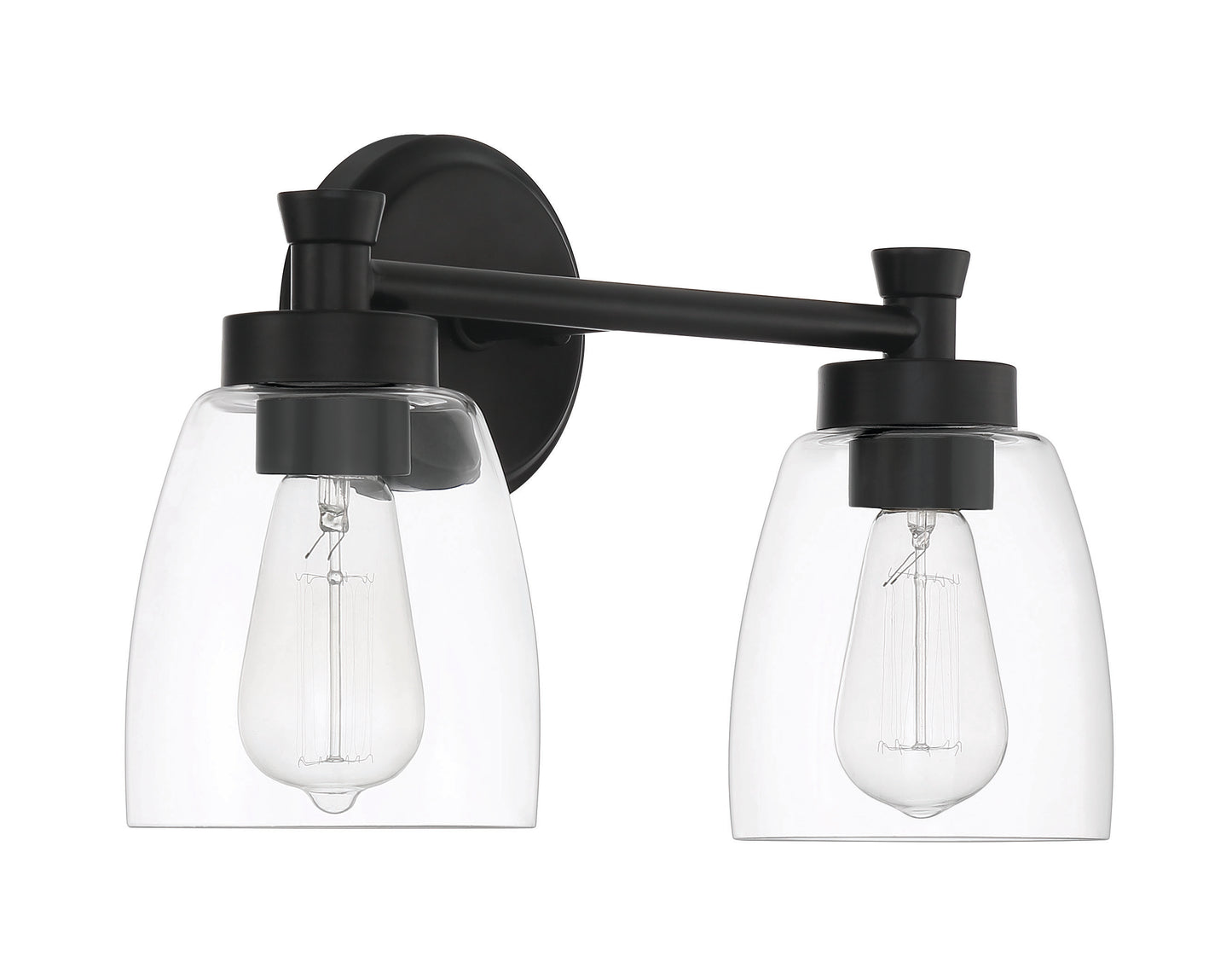 12716FB2 - Henning 2 Light 16" Wide Vanity Light - Flat Black