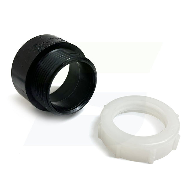 I014550 - 1-1/2" Spigot x Slip Joint ABS DWV Trap Adapter