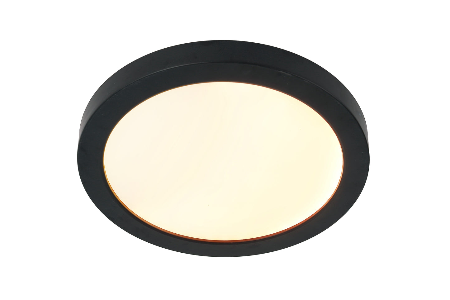 X9407-FB-LED-5CCT - Slim Line II 1 Light 7" Wide Flush Mount - Flat Black