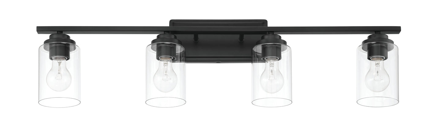 20435FB4 - Clark 4 Light 35" Wide Vanity Light - Flat Black