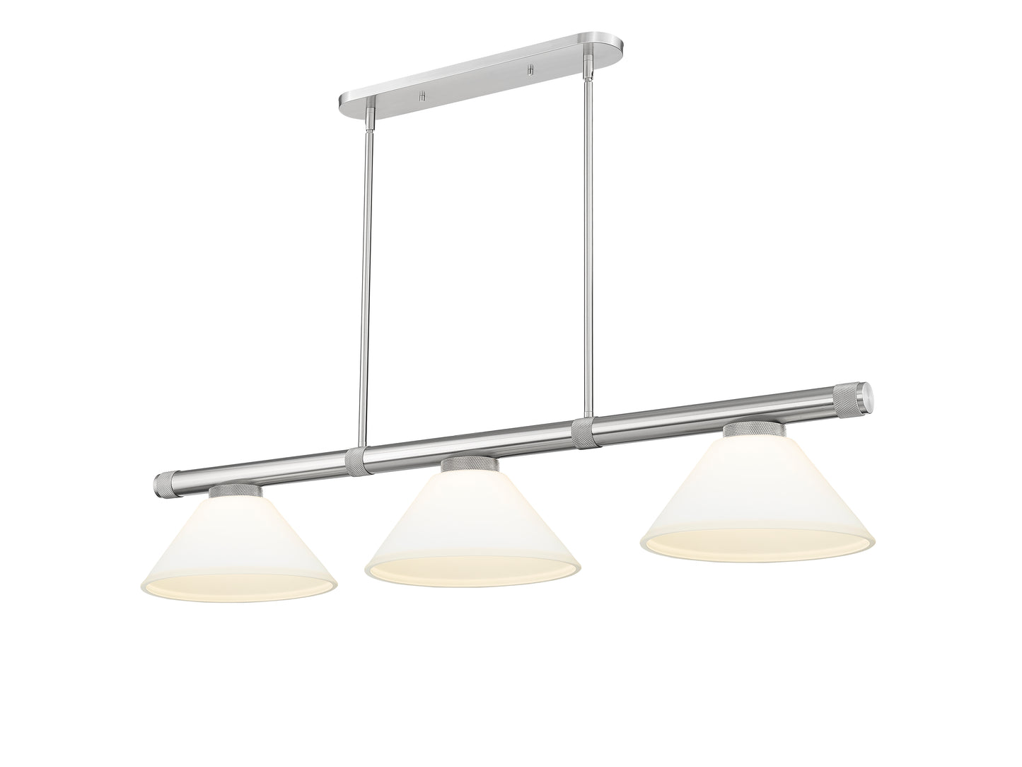 3050-3BN-AMO14 - Vanguard 3 Light 58" Billiard - Brushed Nickel
