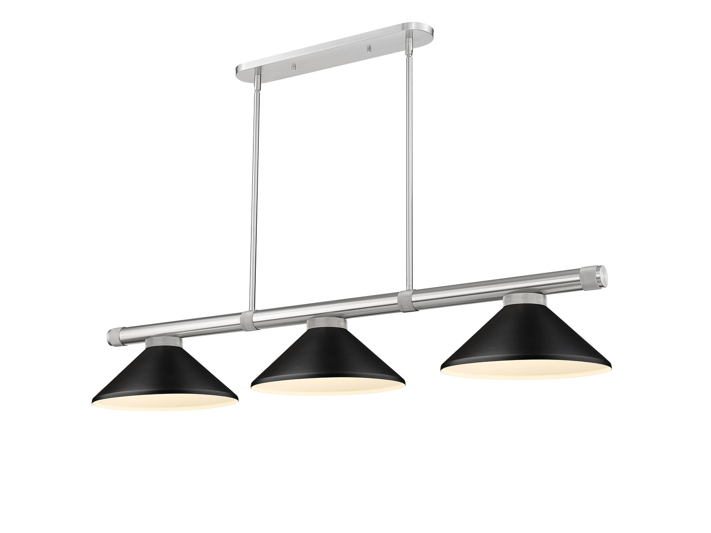 3050-3BN-MMB - Vanguard 3 Light 58" Billiard - Brushed Nickel
