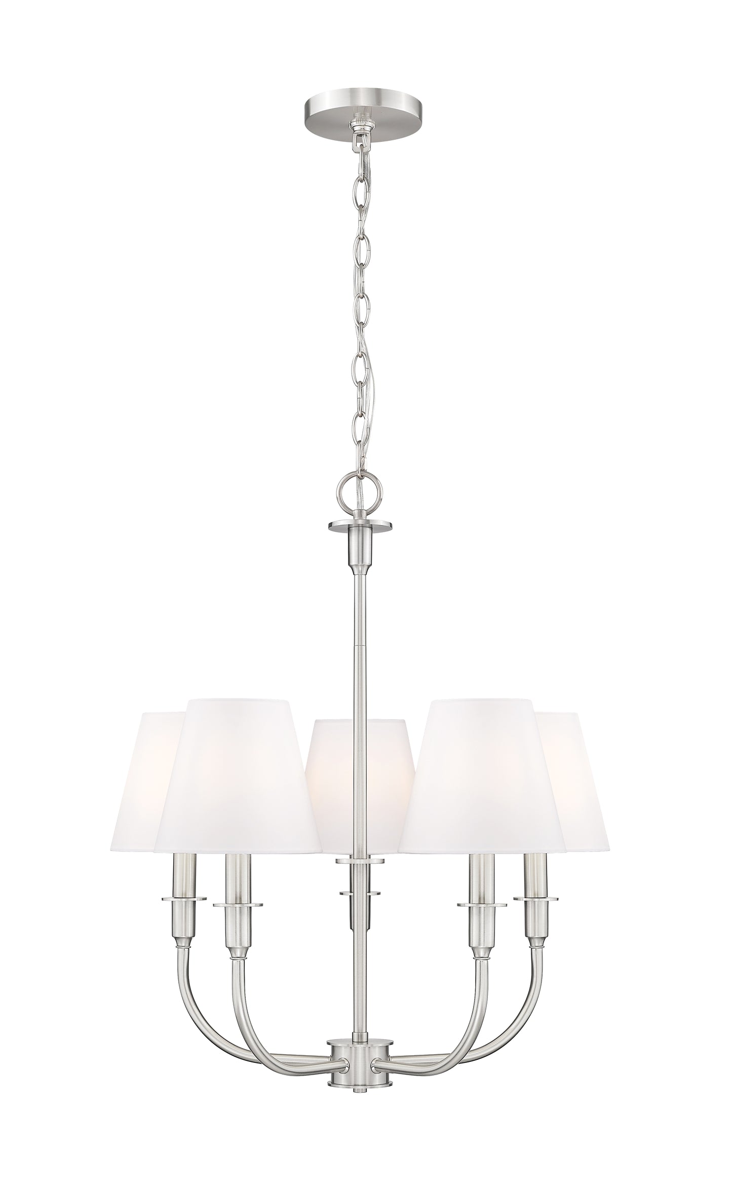 3049-18C-BN - Tova 5 Light 22" Chandelier - Brushed Nickel