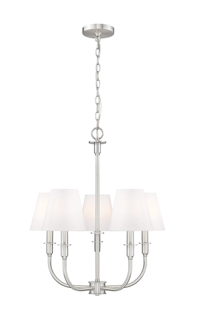 3049-18C-BN - Tova 5 Light 22" Chandelier - Brushed Nickel