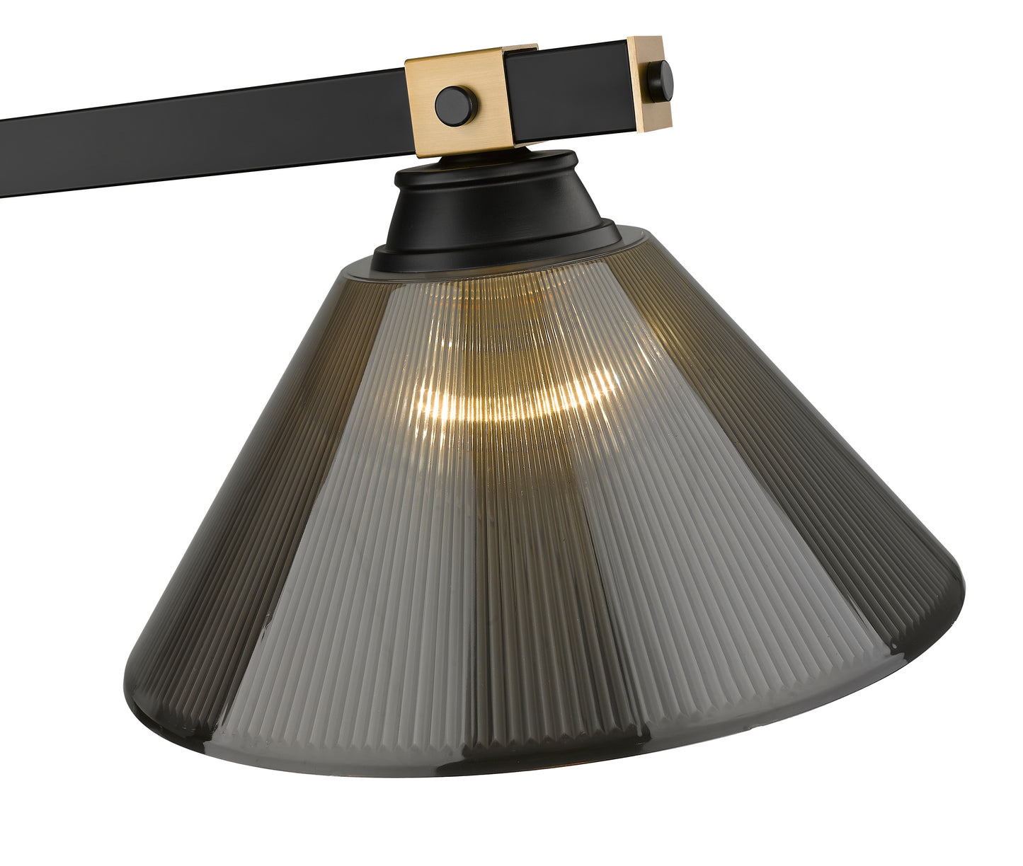1955-3MB-RB-ARS - Bronte 3 Light 53" Billiard - Matte Black / Rubbed Brass