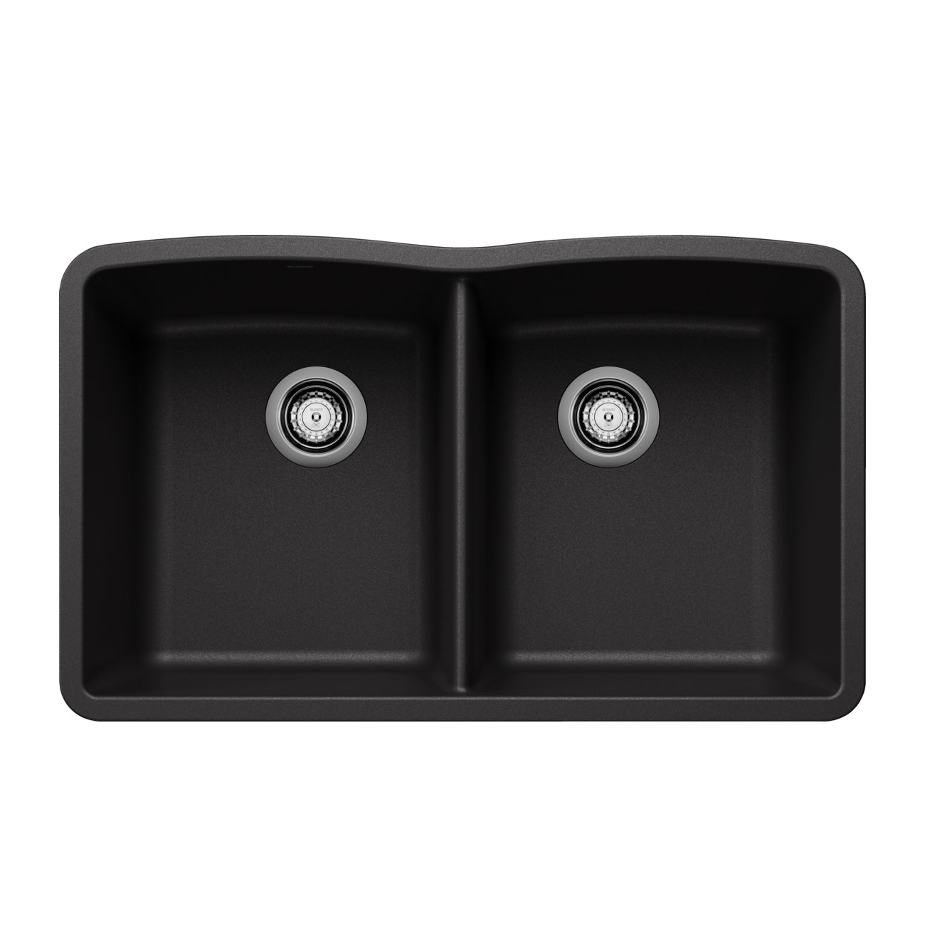 442913 - 32" Diamond Equal Double Bowl Undermount Kitchen Sink - Coal Black