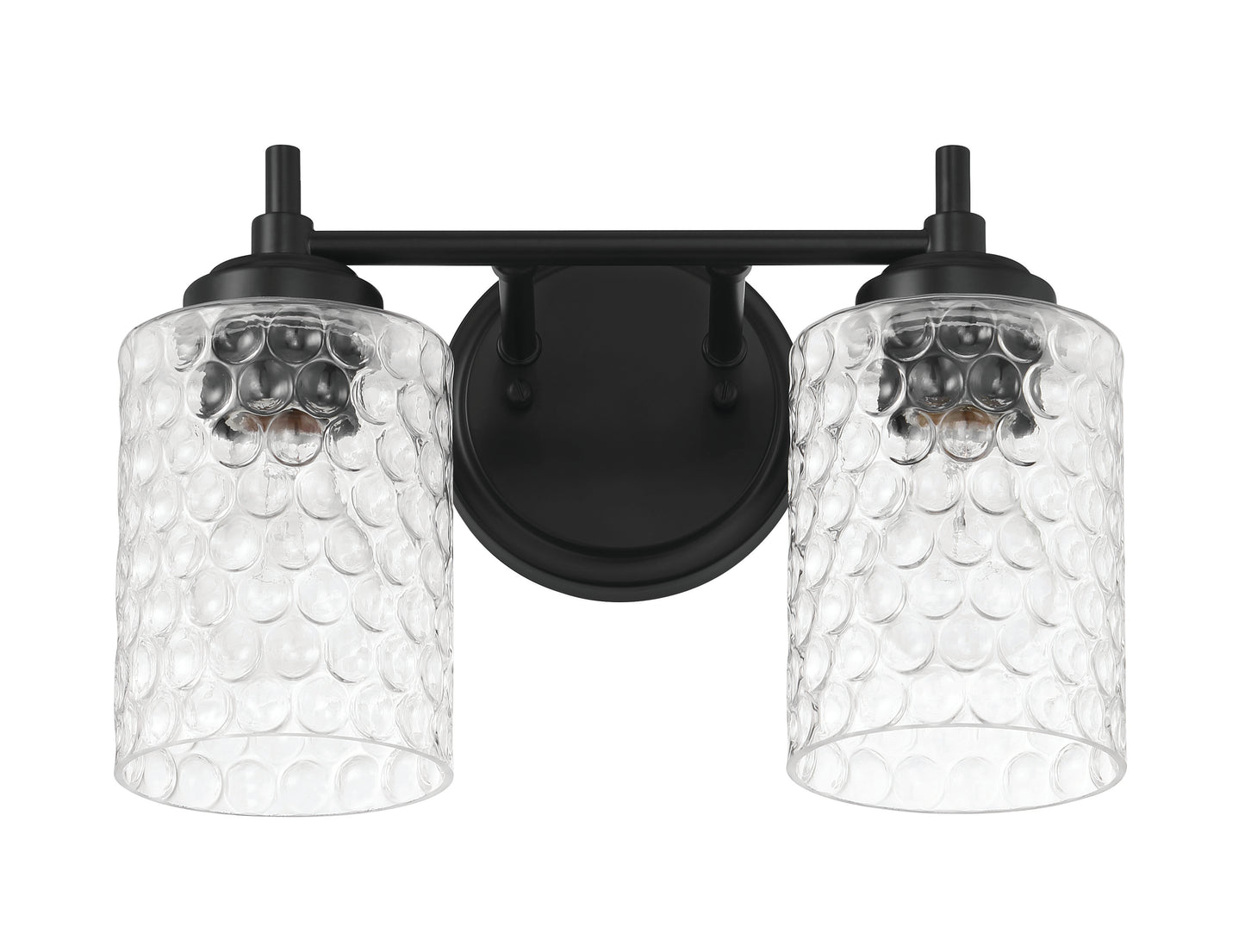 60502-FB - Claire 2 Light 12.75" Wide Vanity Light - Flat Black