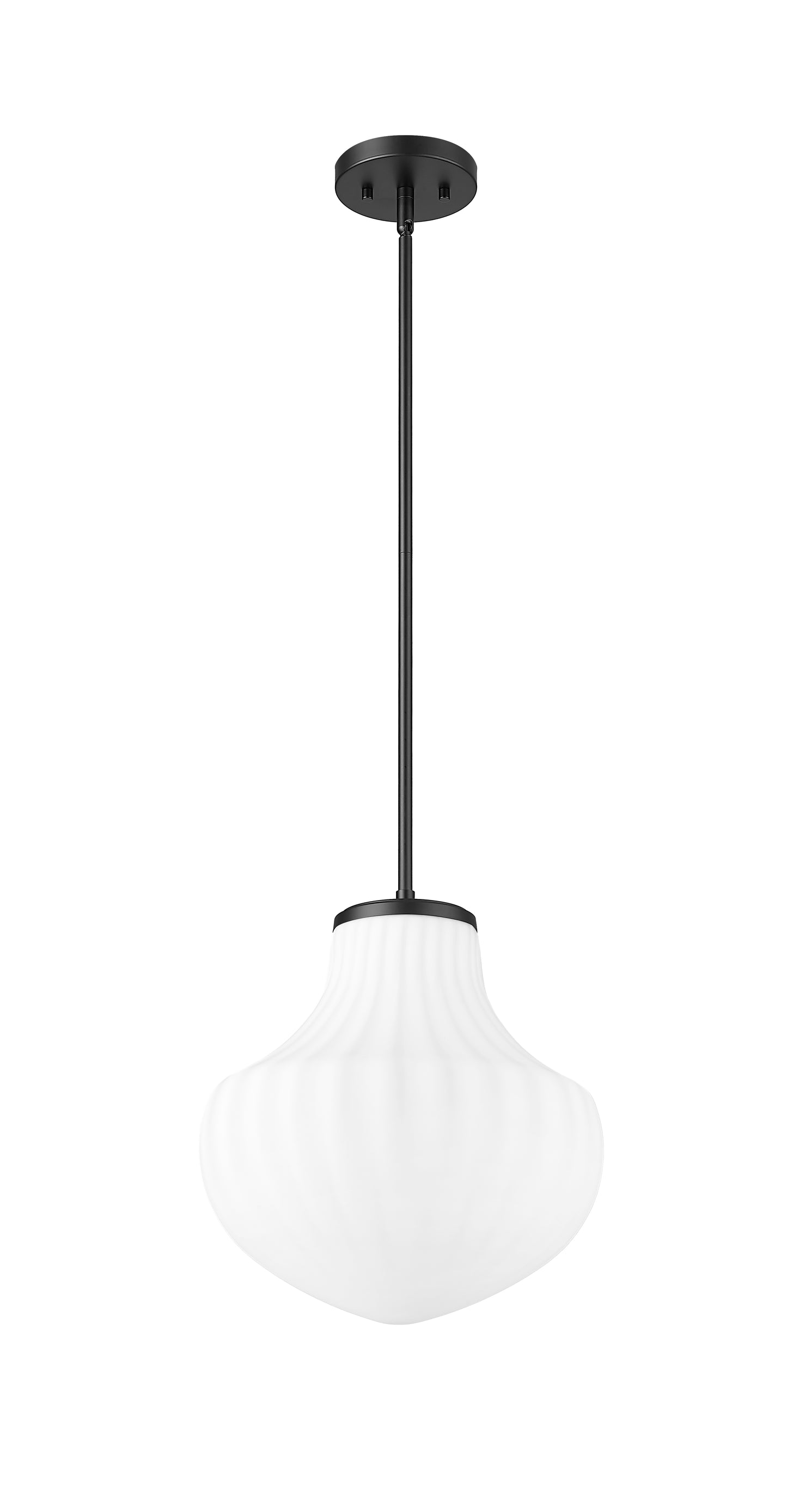 7512P13-MB - Newbury 1 Light 13" Pendant - Matte Black