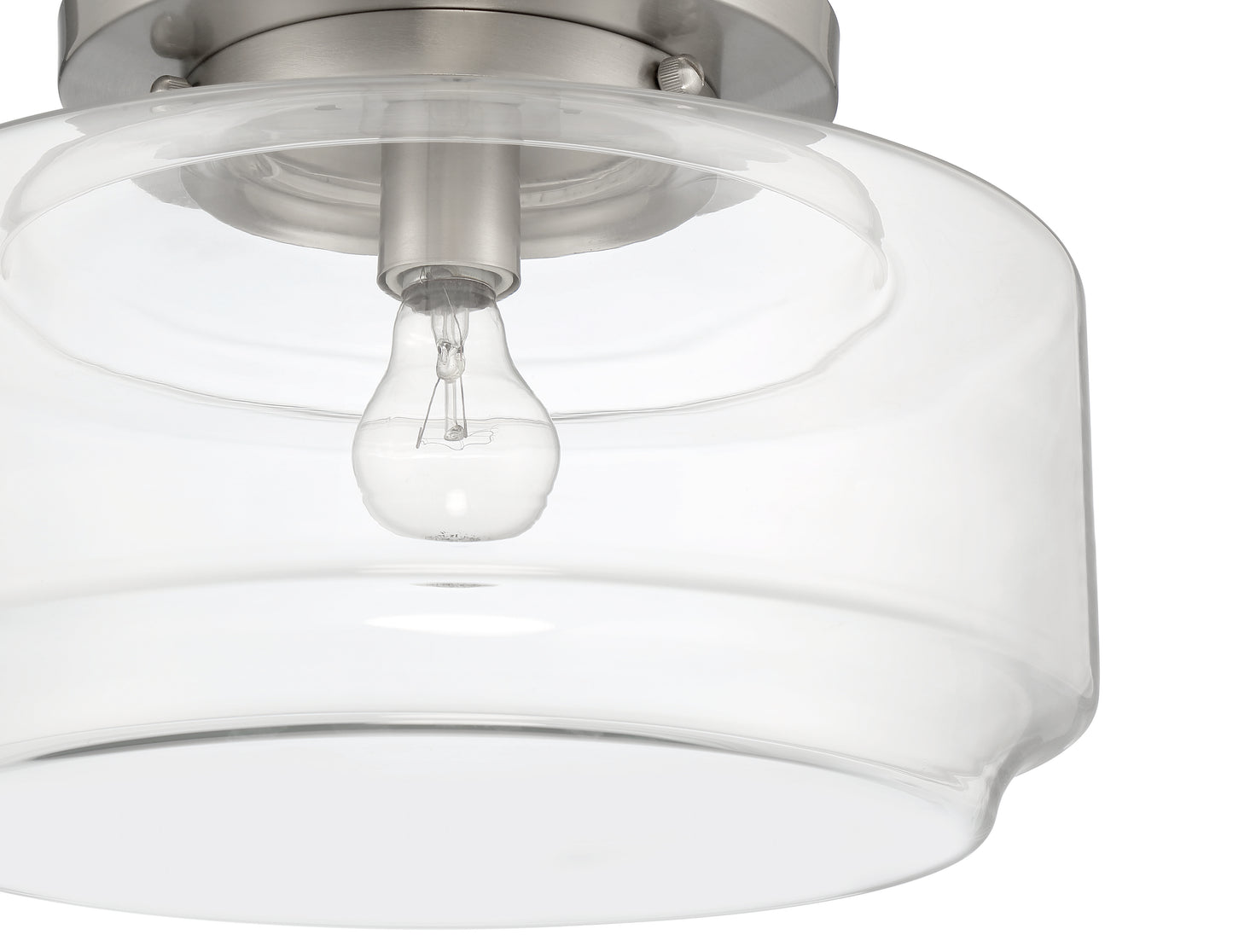 X3114-BNK - Peri 1 Light 14" Wide Flush Mount - Brushed Nickel