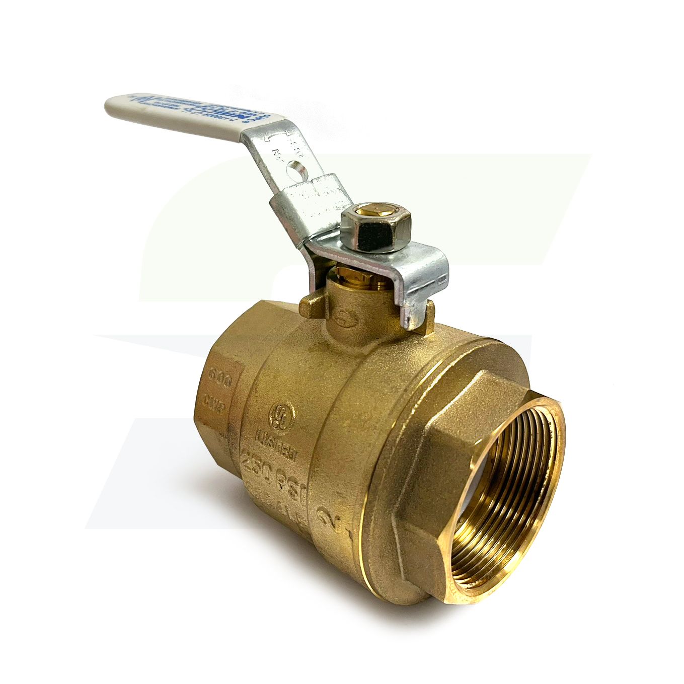NL998XLD - 2" Threaded Lead-Free Ball Valve with Locking Lever - T-FP-600A - Brass