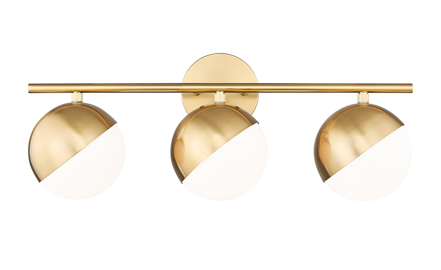 7517-3V-MGLD - Realm Sphere 3 Light 24" Vanity - Modern Gold