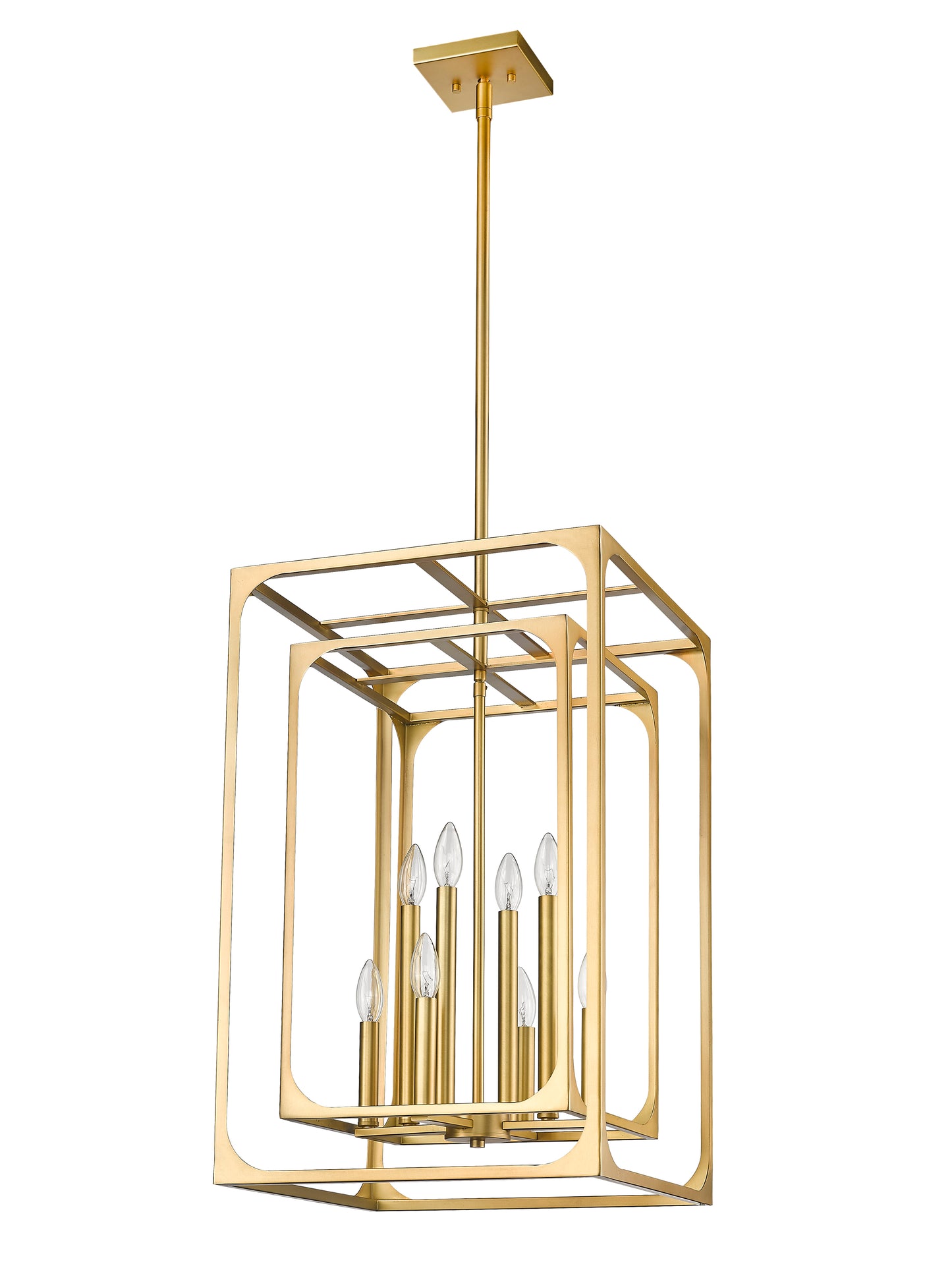 3038-8RB - Easton 8 Light 16" Chandelier - Rubbed Brass