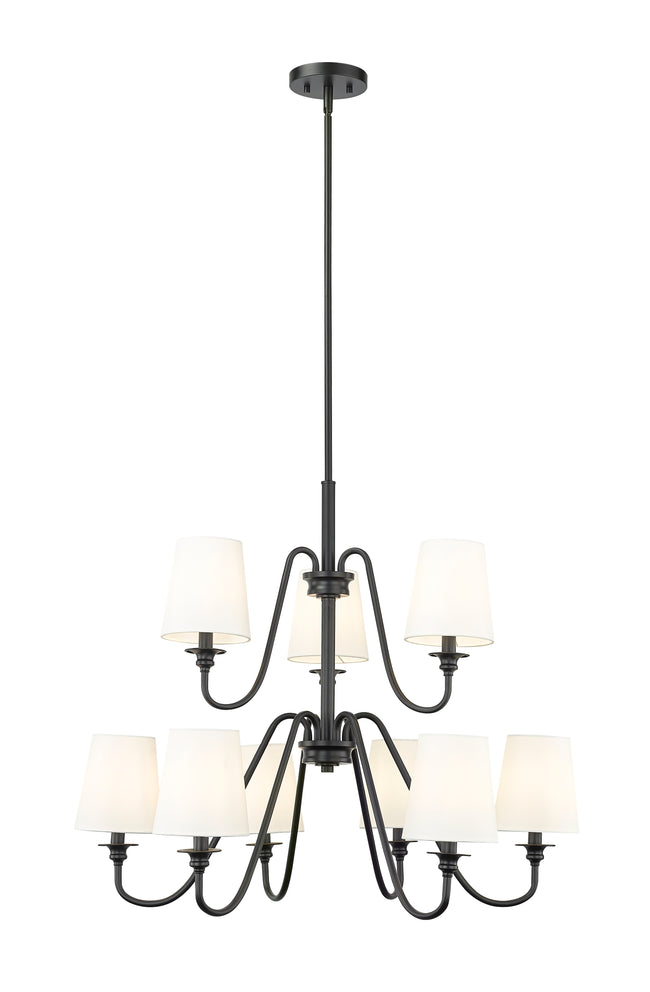7509-9-32MB - Gianna 9 Light 32" Chandelier - Matte Black