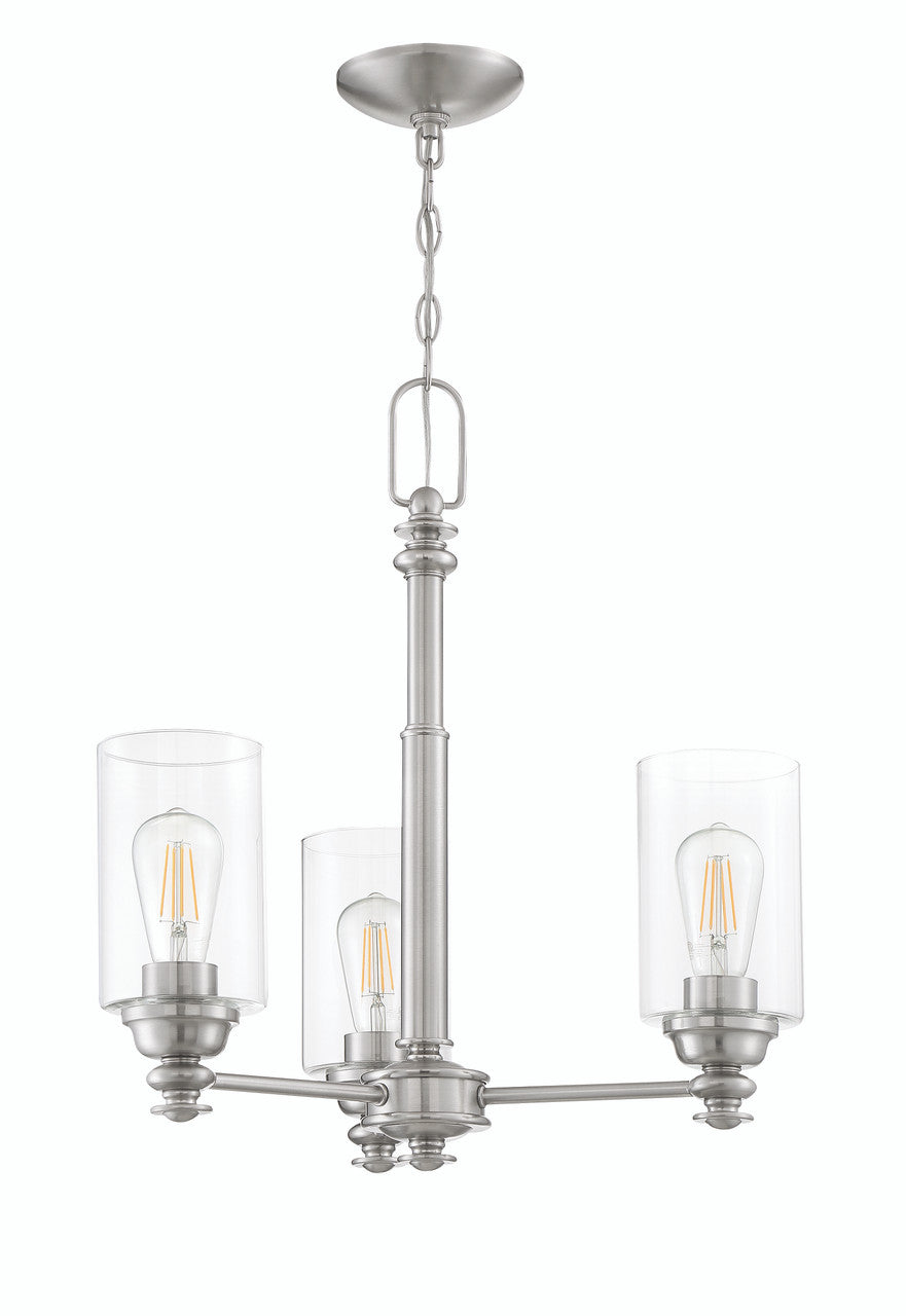 49823-BNK-C - Dardyn 3 Light 20" Wide Chandelier - Brushed Nickel