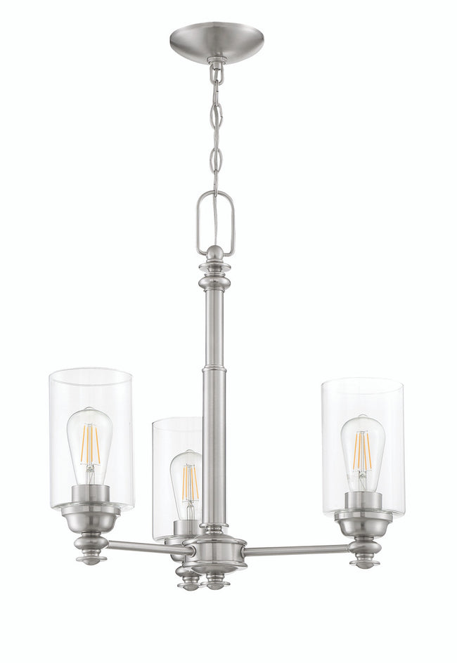49823-BNK-C - Dardyn 3 Light 20" Wide Chandelier - Brushed Nickel