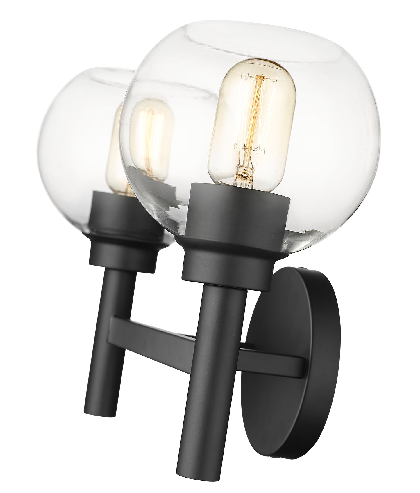 7502-2V-MB - Sutton 2 Light 16" Vanity - Matte Black