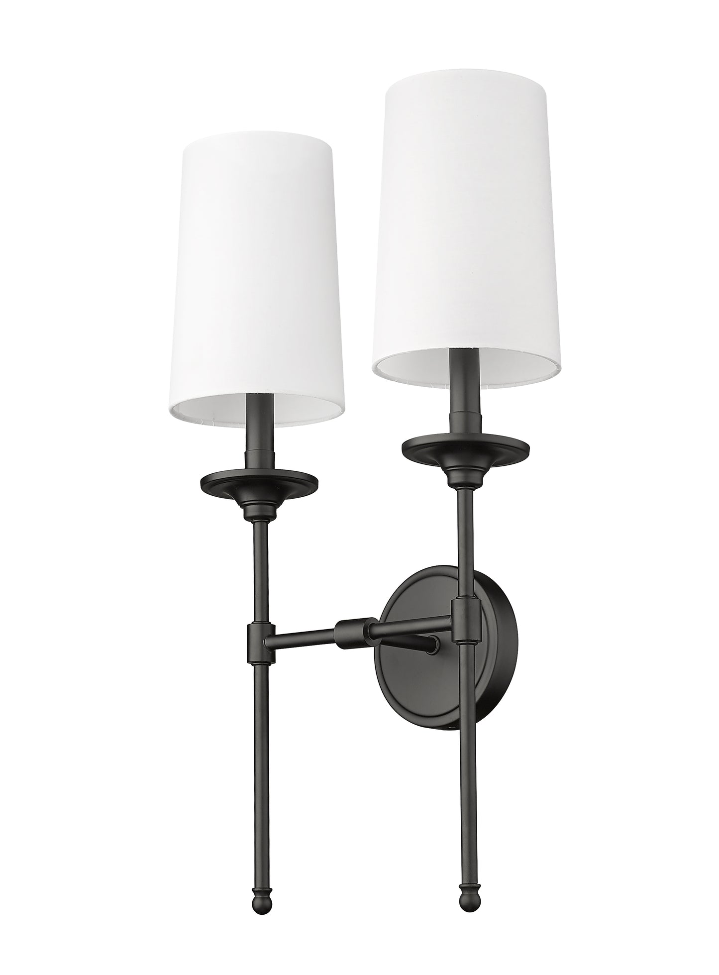 3033-2S-MB - Emily 2 Light Wall 24" Sconce - Matte Black