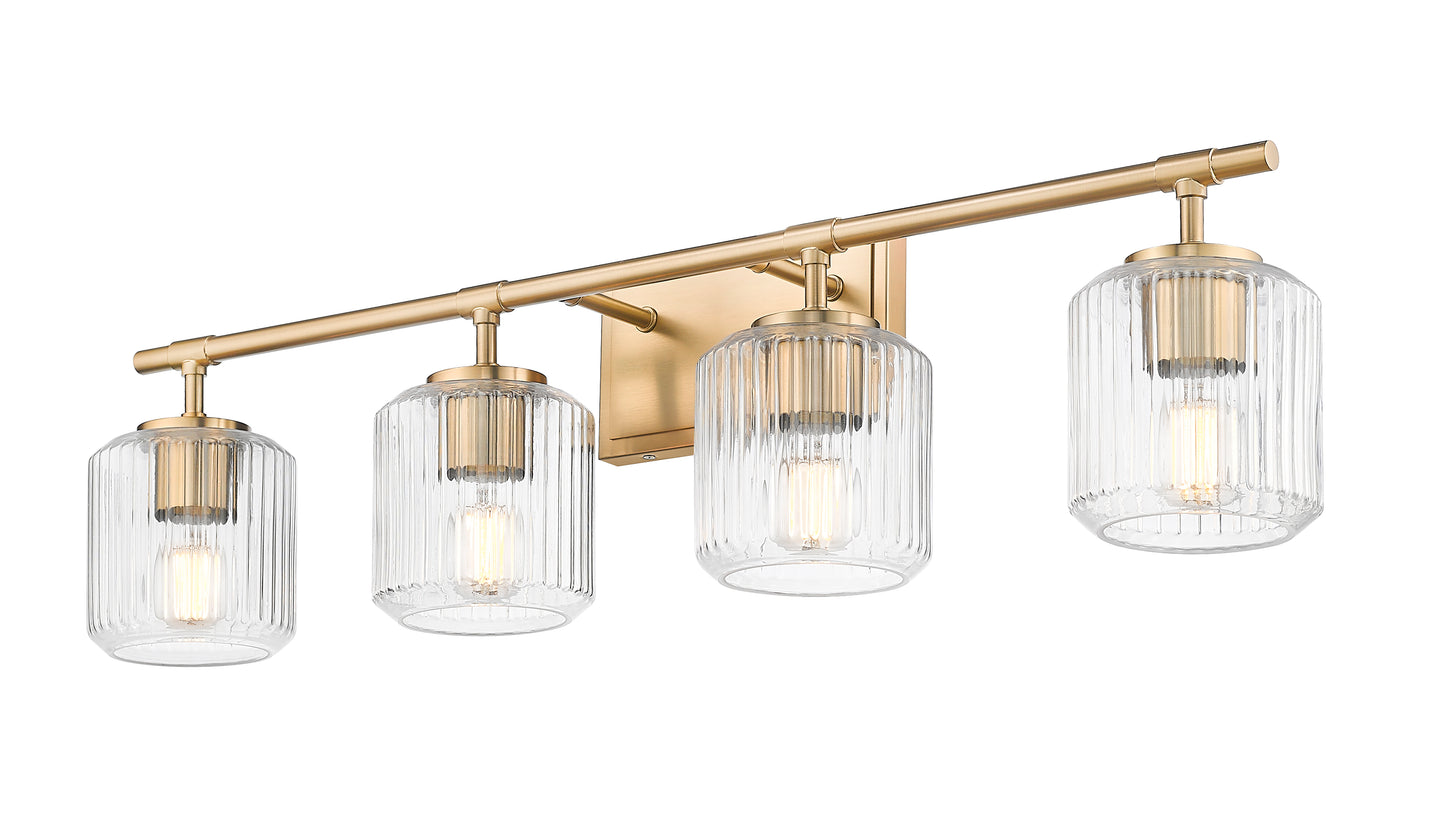 7515-4V-MGLD - Landon 4 Light 32" Vanity - Modern Gold