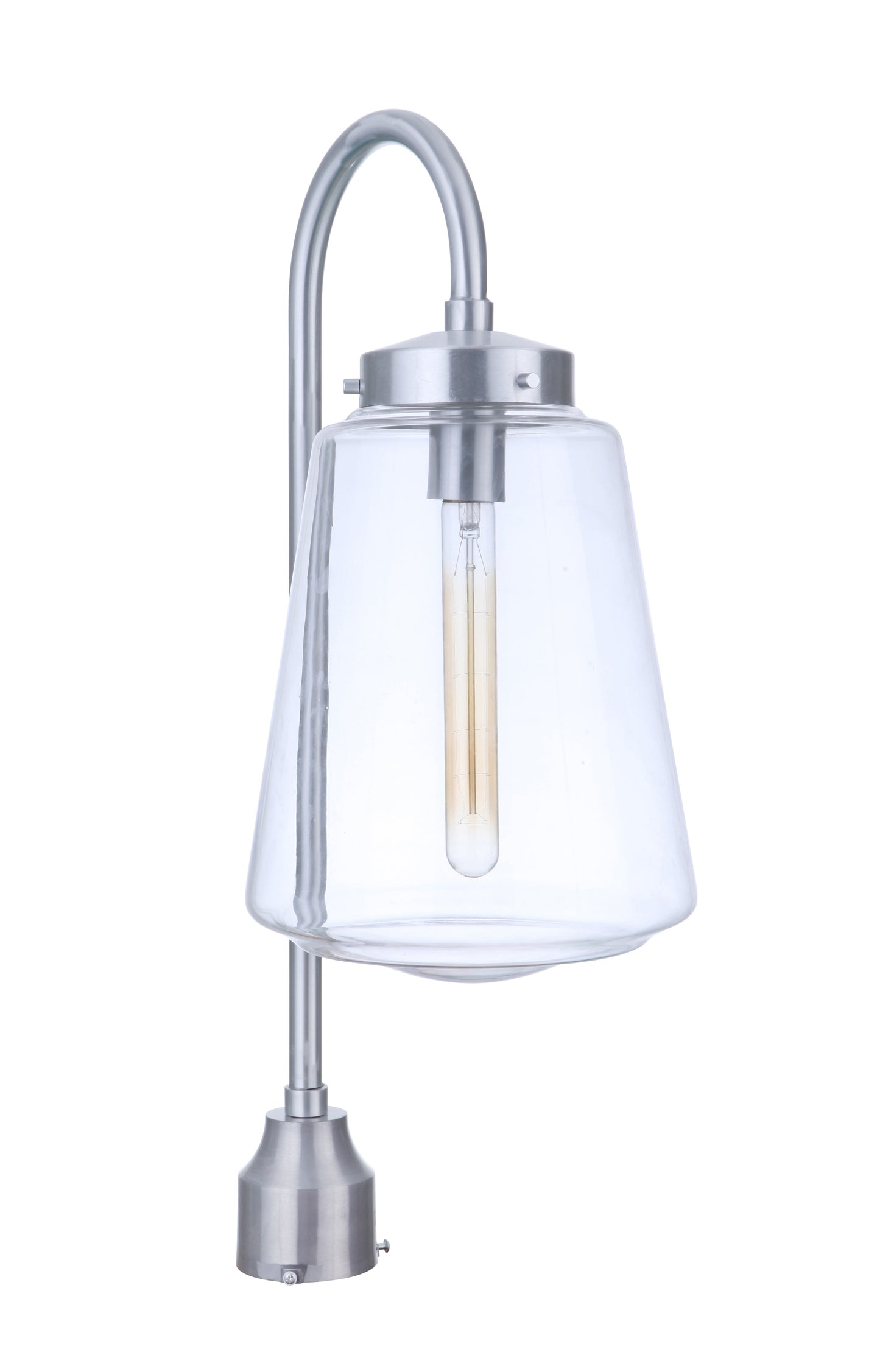 ZA3825-SA - Laclede 1 Light 25" High Post Mount - Satin Aluminum