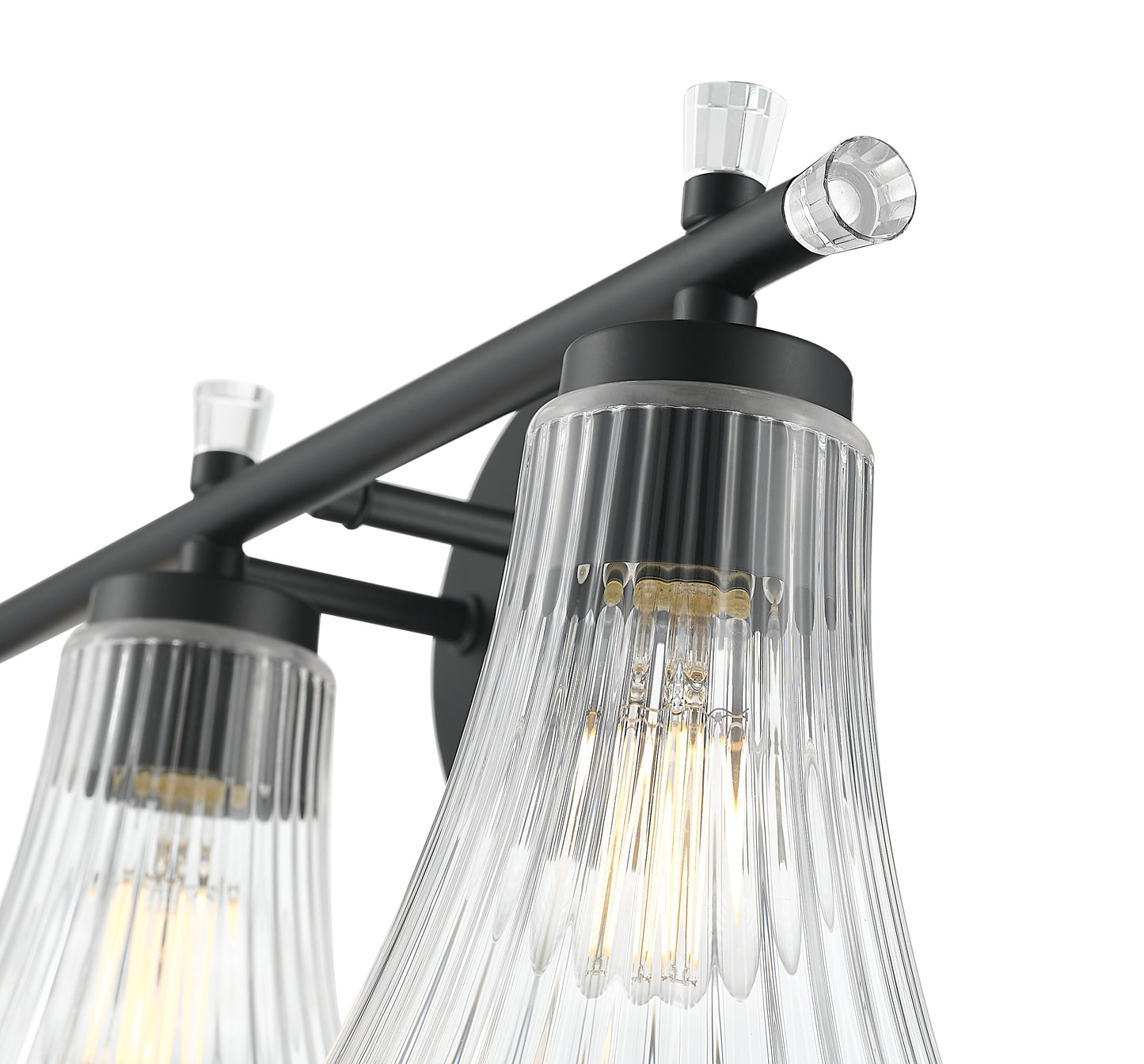 7519-3V-MB - Belle 3 Light 24" Vanity - Matte Black