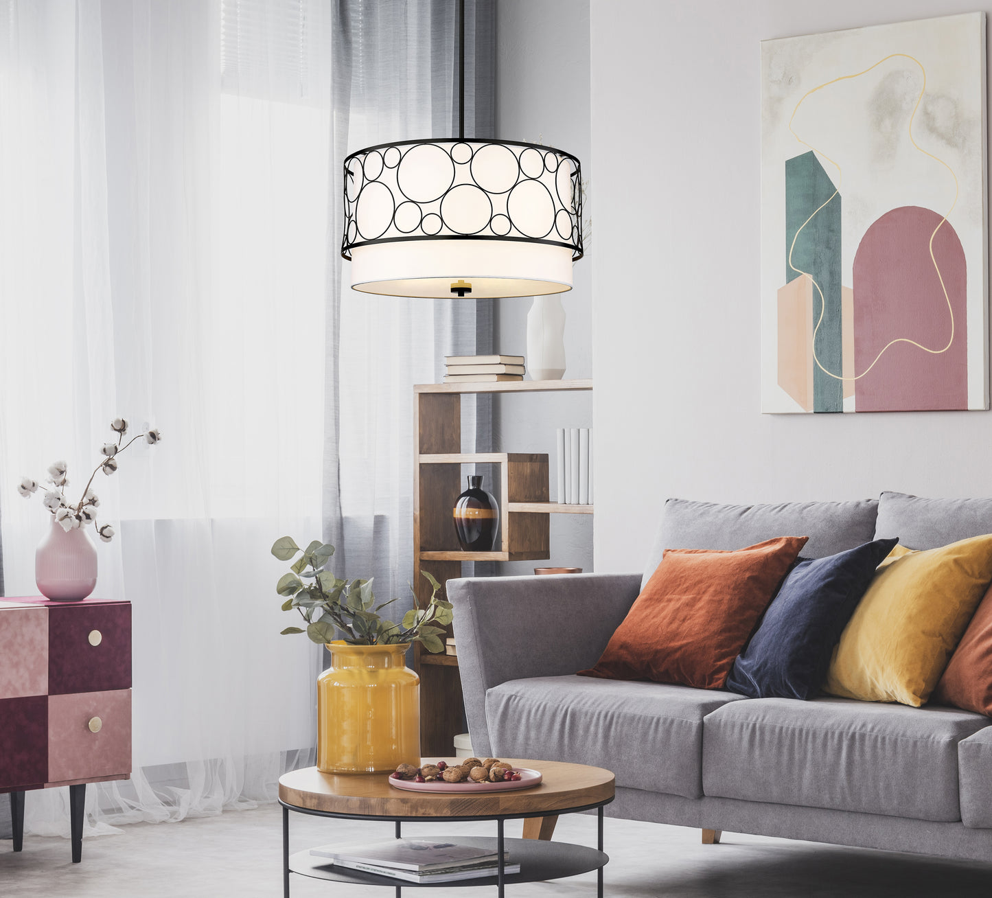 197-24MB - Kendall 4 Light 24" Chandelier - Matte Black