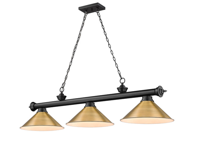 2306-3MB-RB15 - Cordon 3 Light 57" Billiard - Matte Black