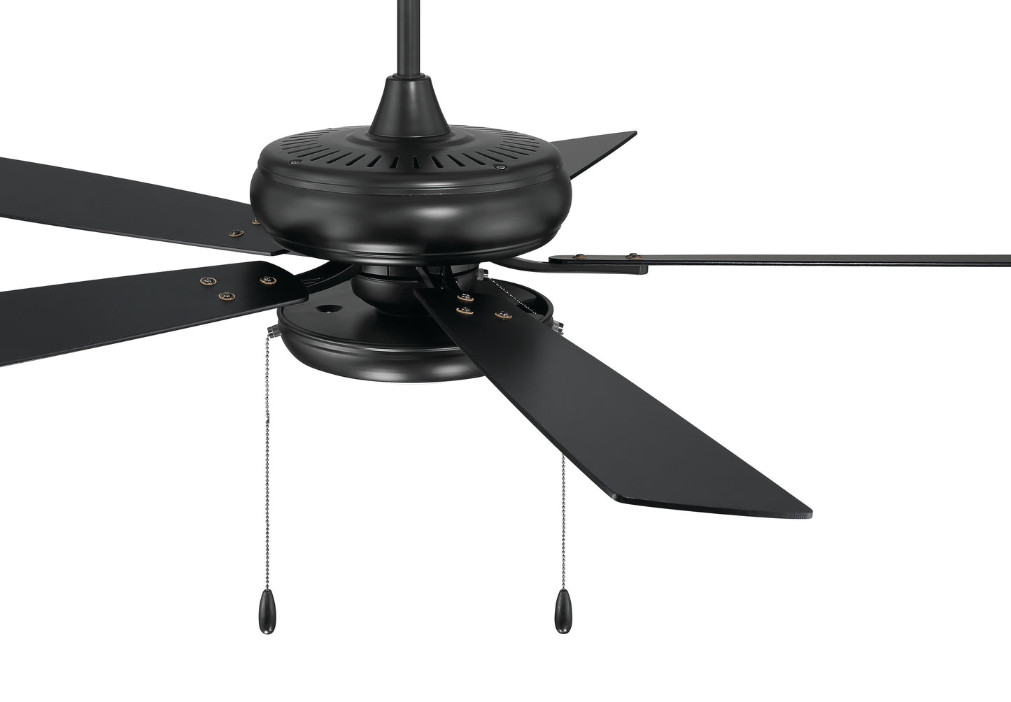 ECF119FB5-FBGW - EOS Low Profile 1 bulb Frosted White 52" Ceiling Fan 52" 5 Blade Ceiling Fan with Light Kit - Flat Black