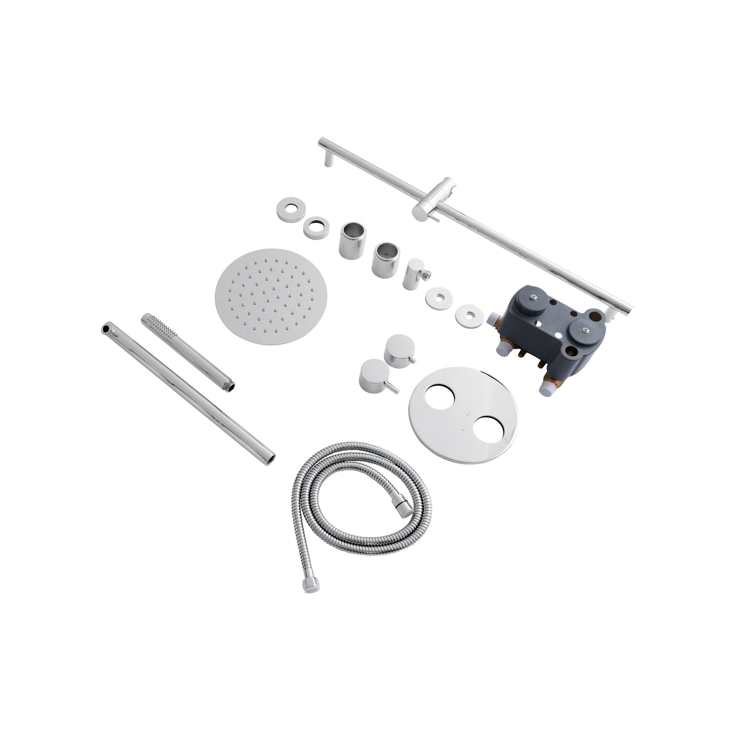 EMBY-SHS-T2-CH - Emerald Bay Thermostatic Shower System in Chrome