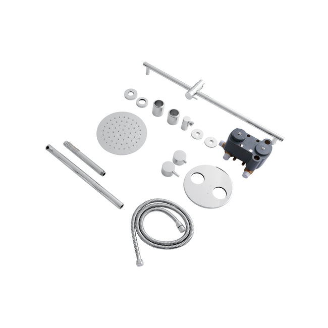 EMBY-SHS-T2-CH - Emerald Bay Thermostatic Shower System in Chrome